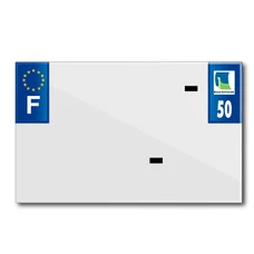 BANDE PLAQUE MOTO 210x130 POUR PVC VIERGE DEP. 50/EURO (VENDU A L'UNITE)