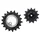 GALET DERAILLEUR AOPW TRIPEAK 13-18 DENTS CERAMIQUE 12/11V. SHIMANO DEORE XT 8100/8130 SLX 7120/7100  ARGENT (JEU DE 2)