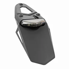 SUPPORT DE PLAQUE IMMATRICULATION AVEC FEU 50 A BOITE/MOTO AVEC FEU FUME A LEDS (HOMOLOGUE CE)  -REPLAY-