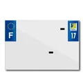 PLASTIC STRIP FOR PVC LICENSE PLATE WITH BUSINESS NAME (MOTORBIKE FORMAT 210X145)-DEPT 17/EUROPE (SOLD PER UNIT)