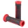 REVETEMENT POIGNEE DOMINO MOTO ON ROAD A350 GRIS ANTHRACITE/ROUGE OPEN END 120mm (PAIRE)