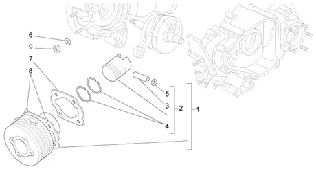 Groupe cylindre-piston-axe