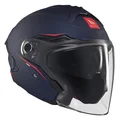 CASQUE JET MT SV S COSMO A7 DOUBLE ECRANS BLEU MAT XS (ECE 22.06)