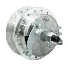 WHEEL HUB FOR MOPED PEUGEOT 103 -FRONT - 36 spokes-  WITH DRUM BRAKING PLATE + AXLE  -SELECTION P2R-