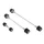 BLOCAGE RAPIDE DE ROUE VTT AVANT + ARRIERE AVEC SERRAGE SELLE NOIR NEWTON COMPATIBLE 130-135 - SERRAGE CLE ALLEN (KIT 3 PIECES)
