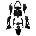 CARROSSERIE/CARENAGE SCOOT ADAPTABLE MBK 50 MACH G/YAMAHA 50 JOG RR NOIR BRILLANT (KIT 9 PIECES)  -P2R-