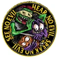 STICKER LETHAL THREAT MINI NO EVIL MONSTERS  (60x80mm)