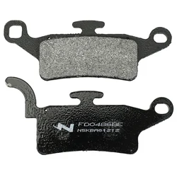 PLAQUETTE DE FREIN NEWFREN POUR YAMAHA 125 BW'S 2010> AV, 125 XENTER 2012>2016 AV, 150 XENTER 2012>2016 AV  (L109.5mm - 113.6mm - H 51mm - 41.2mm - P 8.8mm)  (FD0486BE)  (ELITE ORGANIQUE)