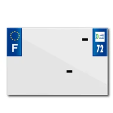 PLASTIC STRIP FOR PVC LICENSE PLATE WITH BUSINESS NAME (MOTORBIKE FORMAT 210X145)-DEPT 72/EUROPE (SOLD PER UNIT)
