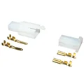 CONNECTEUR ELECTRIQUE PLASTIQUE 2 FICHES (2 COSSES PLATES MALES + 2 COSSES PLATES FEMELLES)  -P2R-