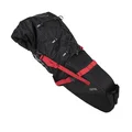 SADDLE BAG FOR BICYCLE - ZEFAL Z-ADVENTURE R17 - BLACK/RED 17L.-WATERPROOF- VELCRO TAPE FASTENING ( L 62cm x W 24cm x H 20cm) MAX LOAD 5kgs