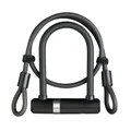 ANTITHEFT FOR BICYCLE- U LOCK+ CABLE COMBO - AXA NEWTON PRO -115x190mm Ø 17mm + CABLE lg 1m Ø10  - KEY COPY POSSIBLE - SECURE LEVEL SILVER - ideal for ebike