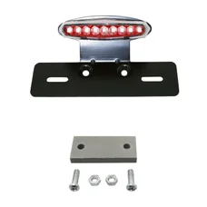 SUPPORT DE PLAQUE IMMATRICULATION AVEC FEU 50 A BOITE/MOTO METAL FEU FUME/NOIR A LEDS (STOP + POSITION + ECLAIRAGE PLAQUE) (L 105mm / H 22mm / L 40mm) (HOMOLOGUE CE)  -REPLAY-