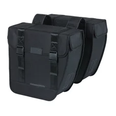 DOUBLE BAG FOR BICYCLE-REAR- BASIL TOUR 28Lt.BLACK (34x14x34cm) ON CARRIER
