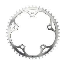 CHAINRING FOR ROAD BIKE- 5 Arms- 50T.Ø 130 -OUTER- ALUMINIUM SILVER- 7075 TA ALIZE   (SHIMANO TYPE)8/9/10 Speed