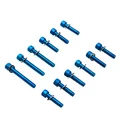 VIS DE CARTER REPLAY ALU POUR MBK 50 BOOSTER/YAMAHA 50 BWS  BLEU 6X25/40/45 (KIT DE 12)