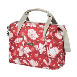 SAC VELO BASIL MAGNOLIA 18L POPPY ROUGE FIXATION RAPIDE HOOK-ON SUR PORTE BAGAGE AVANT/ARRIERE (29x16x41cm) AVEC HOUSSE IMPERMEABLE