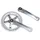 CHAINSET FOR ROAD BIKE- STRONGLIGHT  9/10 Speed IMPACT -SILVER- 145mm 42-34 (TAPERED SQUARE 107mm)