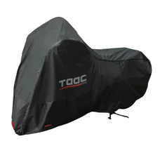 HOUSSE/BACHE DE PROTECTION MOTO TAAC ULTRA HYDROSCUD POLYURETHANE ETANCHE/WATERPROOF 5000mm TAILLE L NOIR (219x90x127cm) (SANGLE ANTI-FLOTTEMENT/OEILLET ANTIVOL/INSERT RESISTANT CHALEUR 150°)