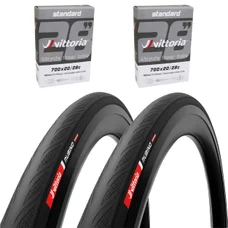 PNEU ROUTE 700 X 26 VITTORIA RUBINO V NOIR GRAPHENE 2.0 TS (26-622) 235g (PACK DE 2 PNEUS ET 2 CHAMBRES)