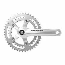 PEDALIER ROUTE STRONGLIGHT 9/10V. IMPACT ARGENT 155mm 44-34 COMPATIBLE 8V. (AXE CARRE 107mm)