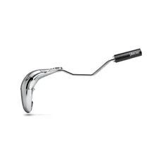 POT 50 A BOITE YASUNI CROSS ML CHROME POUR RIEJU 50 RR/YAMAHA 50 DT-R/MBK 50 X-LIMIT/PEUGEOT 50 XPS, XP6 (PASSAGE HAUT A GAUCHE) (SILENCIEUX NOIR)  -TUB807TB-25-