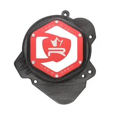 CARTER ALLUMAGE 50 A BOITE KRM PRO RIDE DERBI 50 SENDA 2006>, GPR 2006>/GILERA 50 SMT, RCR/APRILIA 50 RS4, RX, SX (MOTEUR DERBI) NOIR/ROUGE (PARTIE ALU REVERSIBLE)