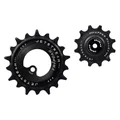 GALET DERAILLEUR TRIPEAK 12-18 DENTS ROULEMENT CERAMIC POUR DERAILLEUR 11V. NOIR COMPATIBLE SHIMANO MTB Eagle (AXS) (JEU DE 2)