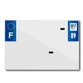 PLASTIC STRIP FOR PVC LICENSE PLATE WITH BUSINESS NAME (MOTORBIKE FORMAT 210X145)-DEPT 89/EUROPE (SOLD PER UNIT)