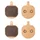 PLAQUETTE DE FREIN TROTTINETTE FORME CARRE (CUIVRE 1.8mm DIAm 18.5 MM) (VENDU PAR PAIRE) -SELECTION P2R-