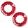 ECROU DISQUE DE FREIN CENTER LOCK TRIPEAK ALUMINIUM ULTRA LEGER 7g ROUGE - SERRAGE INTERNE (VENDU A LA PAIRE)