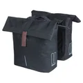 SACOCHE ARRIERE VELO DOUBLE BASIL CITY NOIR 28/32L FIXATION PORTE BAGAGE FIXATION SYSTEME MIK 2.0(COMPATIBLE AVEC 211726 INCLUS) (33x30x19cm) FERMETURE PLIANT ANTI-PLUIE