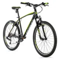 VELO MUSCULAIRE VTT 26 LEADER FOX MXC HOMME NOIR MAT/VERT 8V CADRE 18 POUCES (TAILLE ADULTE 170 à 178 cm)