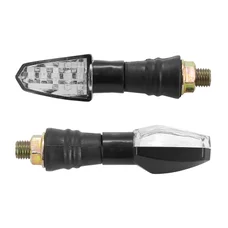 TURN SIGNAL (UNIVERSAL) REPLAY VIPER TRANSPARENT/BLACK 9 LEDS ORANGE (PAIR) **