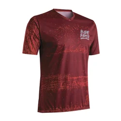 MAILLOT GIST MTB HOMME DIRT RIDE FAST MANCHES COURTE ROUGE S -5364