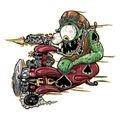 STICKER LETHAL THREAT MINI RED BARON MONSTER (60x80mm)