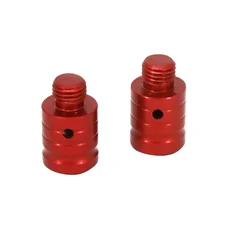 MIRROR HOLE PLUGS FOR YAMAHA 700 MT-07 RED ANODIZED ALU (PAIR)  -AVOC-