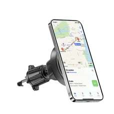SUPPORT SMARTPHONE/TELEPHONE MAGNETIQUE ROTATION 360- GRIS FIXATION GRILLE VENTILATION VOITURE (VENDU A L'UNITE) -RXHM62