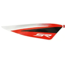 AUTOCOLLANT/STICKER/DECOR AILE ARRIERE DROITE ORIGINE PIAGGIO APRILIA 50 SR MOTARD 2018> BLANC 544/ROUGE 885/A  -2H002286000A1-
