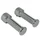 FOOTREST FOR MOPED  (FOR PILOT) STEEL CHROME - ROUND PROFILE- FOR PEUGEOT 103/MBK 51 (PAIR)-SELECTION P2R-