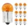 LIGHT BULB 12V 10W STANDART G18.5 FOOT BA15S - ORANGE (TURN LIGHT) (SOLD PER 10) -SELECTION P2R