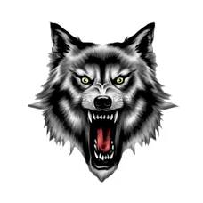 AUTOCOLLANT/STICKER LETHAL THREAT MINI WOLF HEAD (60x80mm)