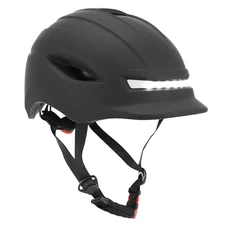 CASQUE TROTTINETTE ADULTE CITY CP02 NOIR ECLAIRAGE INTEGRE TAILLE UNIVERSELLE REGLAGE MOLETTE - SELECTION P2R-