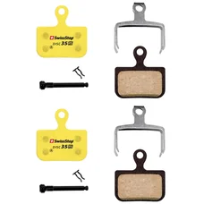 PLAQUETTE DE FREIN ROUTE / VTT SRAM RED ET FORCE eTaP AXS, LEVEL ULTIMATE ET TLM B1 (SWISSSTOP EXOTHERM AVEC AILETTES REFROIDISSEMENT - DISC 35) (PAIRE SUR CARTE) -  COMPATIBLE VAE