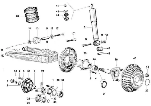 Suspension arriere - amortisseur/s