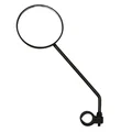 MIRROR FOR BICYCLE-LEFT/RIGHT- BLACK-ROUND SHAPED (Ø 85mm) ON CLAMP - ARM L 170mm ADJUSTABLE - Ø 22.2 mm (on card)