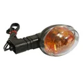CLIGNOTANT 50 A BOITE ADAPTABLE RIEJU 50 MRX, RR, RS1, SMX 2000> TRANSPARENT/NOIR  AV DROIT OU AR GAUCHE   (HOMOLOGUE CE)  -SELECTION P2R-