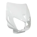 PLAQUE PHARE/TETE DE FOURCHE 50 A BOITE ADAPTABLE DERBI 50 SENDA 1994>2010 BLANC BRILLANT  -P2R-