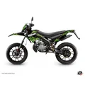 KIT DECO AUTOCOLLANT/STICKER 50 A BOITE PREDATOR NOIR/VERT POUR DERBI 50 DRD XTREME 2010>2017  -KUTVEK-