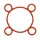 O'RING GASKET FOR CYLINDER HEAD (INNER) "PIAGGIO GENUINE PART" APRILIA 50 GULLIVER, RALLY, SONIC LIQUIDE  -AP8206588-
